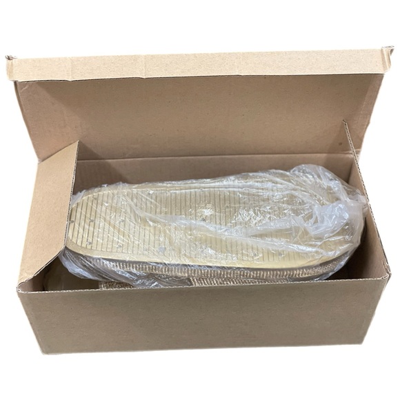 Gold Rhinestone Slides - Comfortable Sparkling Sandals with Glitter Band NWB! - Picture 9 of 9